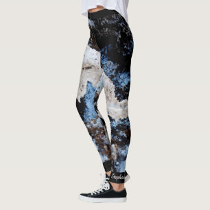 Devils Golfplatz Abstrakt, Personalisiert Name Leggings
