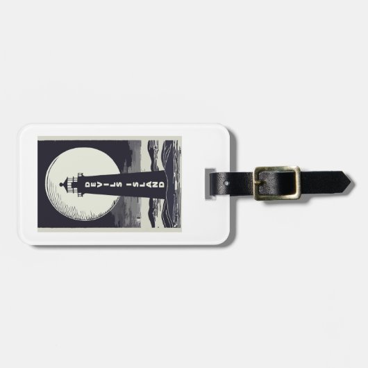 Devils Island Lighthouse Wisconsin Moon Gepäckanhänger (Vorderseite horizontal)