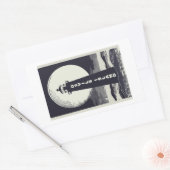 Devils Island Lighthouse Wisconsin Moon Rechteckiger Aufkleber (Umschlag)