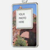 Devil's Kitchen in Sedona Arizona Rahmen-Ornament Silber (Links)