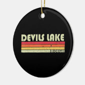 DEVILS LAKE MICHIGAN Fishing Camping Keramik Ornament (Links)