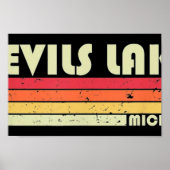 DEVILS LAKE MICHIGAN Fishing Camping Poster (Vorne)