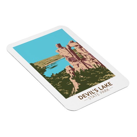 Devil's Lake Staat Park Wisconsin Devils Doorway Magnet (Rechte Seite)