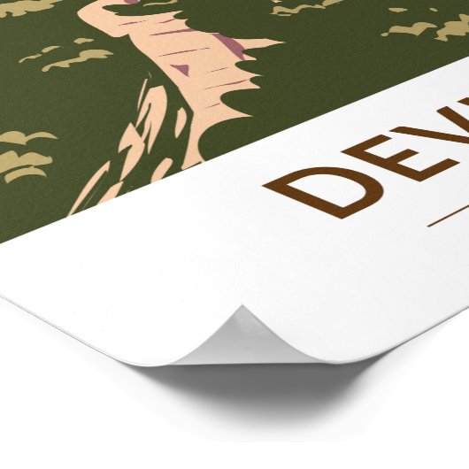 Devil's Lake Staat Park Wisconsin Devils Doorway Poster (Ecke)