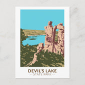 Devil's Lake Staat Park Wisconsin Devils Doorway Postkarte (Vorderseite)