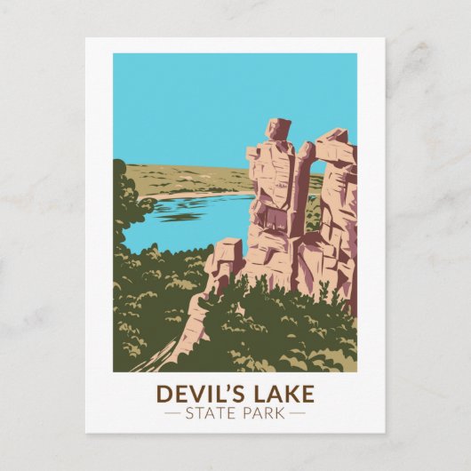 Devil's Lake Staat Park Wisconsin Devils Doorway Postkarte (Vorderseite)