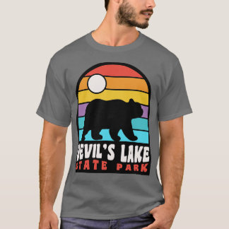Devils Lake State Park Wisconsin Retro Sonnenunter T-Shirt