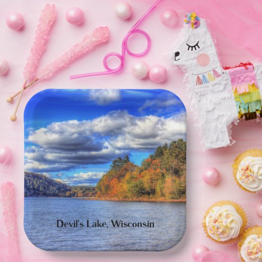 Devil's Lake, Wisconsin Pappteller (Party)