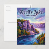 Devil's Lake Wisconsin Postkarte (Vorne/Hinten)