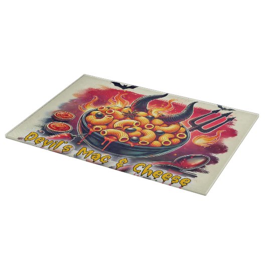 Devil's Mac & Cheese Schneidebrett (Ecke)