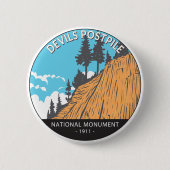 Devils Postpile National Monument Vintag Button (Vorderseite)