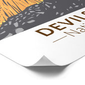Devils Postpile National Monument Vintag Poster (Ecke)