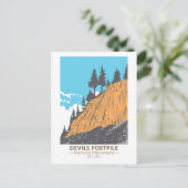 Devils Postpile National Monument Vintag Postkarte (Stehend Vorderseite)