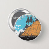 Devils Postpile National Monument Vintage Button (Vorne & Hinten)