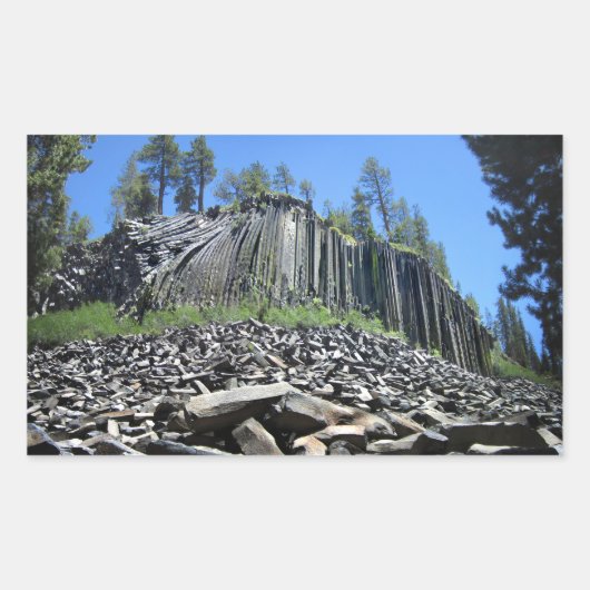 Devils Postpile - Sierra Rechteckiger Aufkleber (Vorderseite)