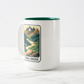 Devils River Texas Colors Zweifarbige Tasse (Vorderseite Links)