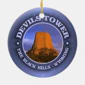 Devils Tower 3 Keramik Ornament (Hinten)