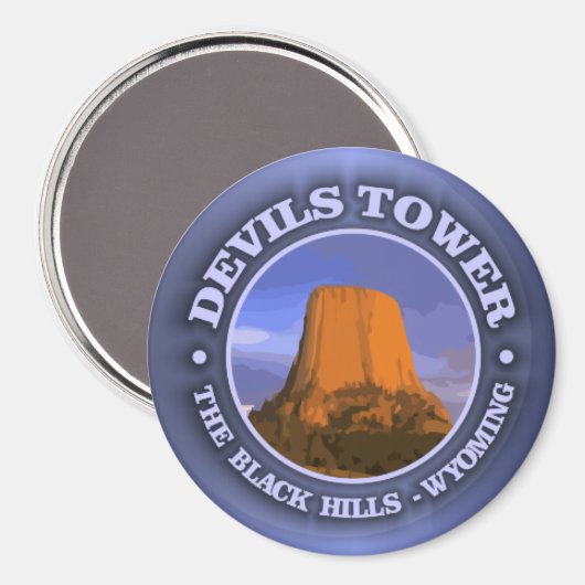 Devils Tower 3 Magnet (Vorderseite/Rückseite)