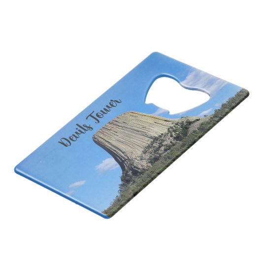 Devils Tower Geldbeutel Flaschenöffner (Vorderseite Schrägansicht)