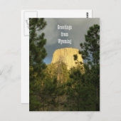 Devils Tower - Grüße von Wyoming Postkarte (Vorne/Hinten)