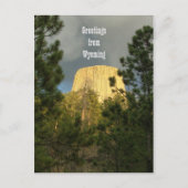 Devils Tower - Grüße von Wyoming Postkarte (Vorderseite)