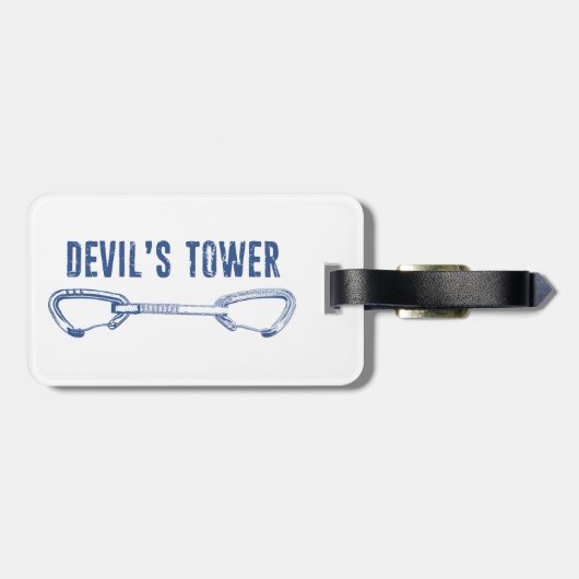 Devil's Tower Kletter-Quickdraw Gepäckanhänger (Rückseite horizontal)