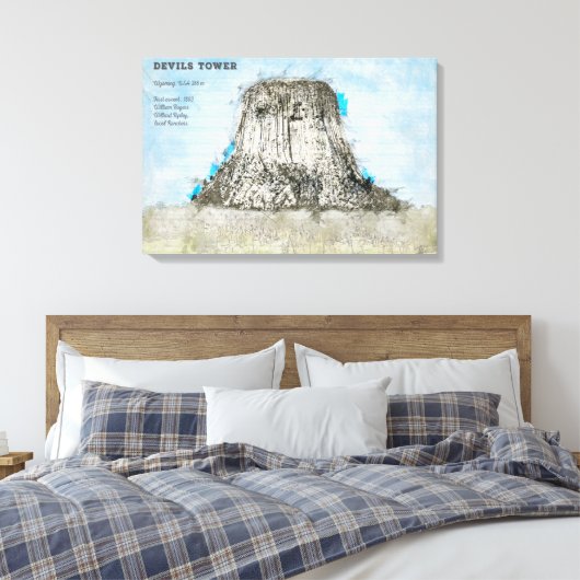 Devils Tower Leinwanddruck (Insitu (Schlafzimmer))