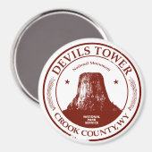 Devils Tower Magnet (Vorderseite/Rückseite)