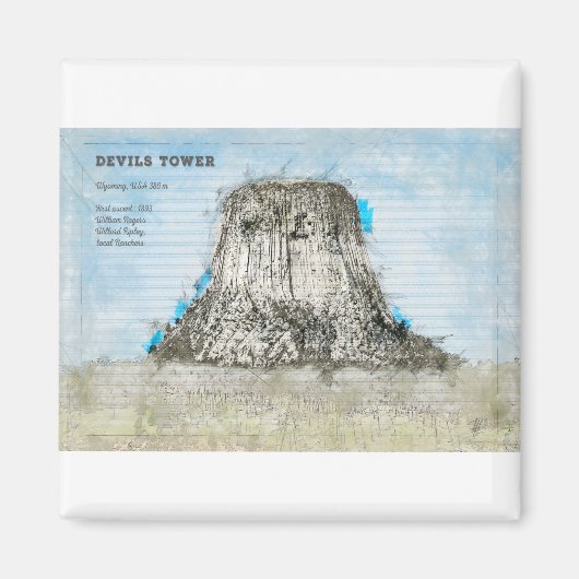 Devils Tower Magnet (Vorne)