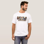 Devils Tower Monument einzigartiges vulkanisches G T-Shirt (Vorne ganz)