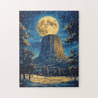 Devils Tower Monument Landschaftliche Aussicht Puzzle