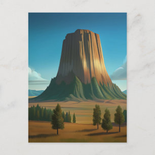 Devils Tower National Monument Illustration Postkarte