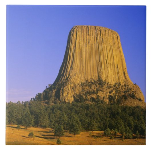 Devils Tower National Monument in Wyoming Fliese (Vorderseite)