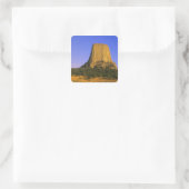Devils Tower National Monument in Wyoming Quadratischer Aufkleber (Tasche)
