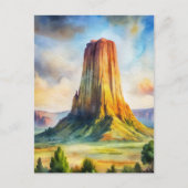 Devils Tower National Monument Paint Postkarte (Vorderseite)