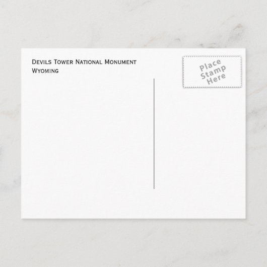 Devils Tower National Monument Postkarte (Rückseite)