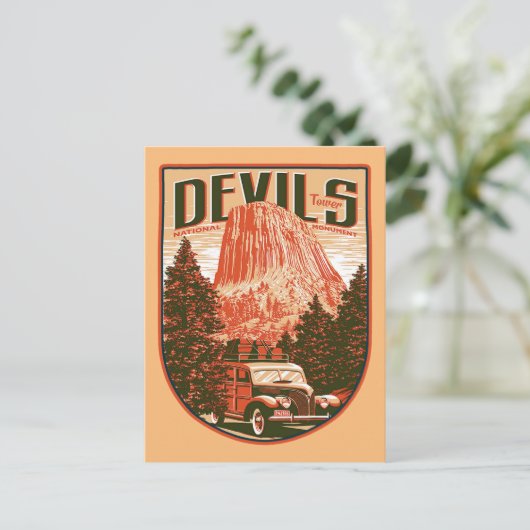 Devils Tower National Monument Postkarte (Stehend Vorderseite)