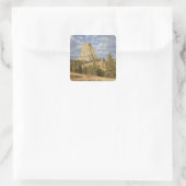 Devils Tower National Monument Quadratischer Aufkleber (Tasche)