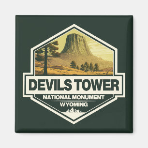 Devils Tower National Monument Reisen Vintag Magnet