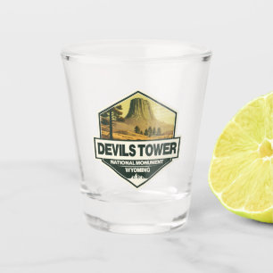 Devils Tower National Monument Reisen Vintag Schnapsglas