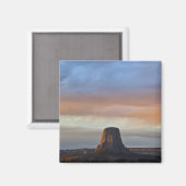 Devils Tower National Monument, Sturm bei Sonnenun Magnet (Vorderseite/Rückseite)