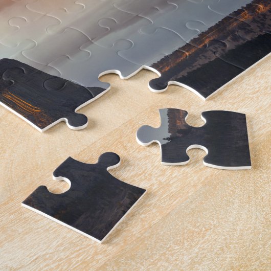 Devils Tower National Monument, Sturm bei Sonnenun Puzzle (Seite)