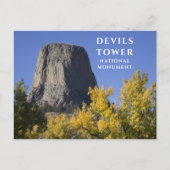 Devils Tower National Monument Trees Fall Foliage Postkarte (Vorderseite)