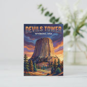 Devils Tower National Monument USA Postkarte (Stehend Vorderseite)