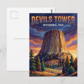Devils Tower National Monument USA Postkarte (Vorne/Hinten)