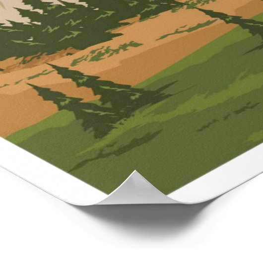 Devils Tower National Monument Vintage Poster (Ecke)