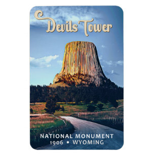 Devils Tower National Monument Wyoming Aquarell Magnet