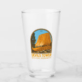 Devils Tower National Monument Wyoming Emblem Glas (Vorderseite)