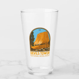 Devils Tower National Monument Wyoming Emblem Glas