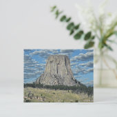 Devils Tower National Monument, Wyoming Postkarte (Stehend Vorderseite)